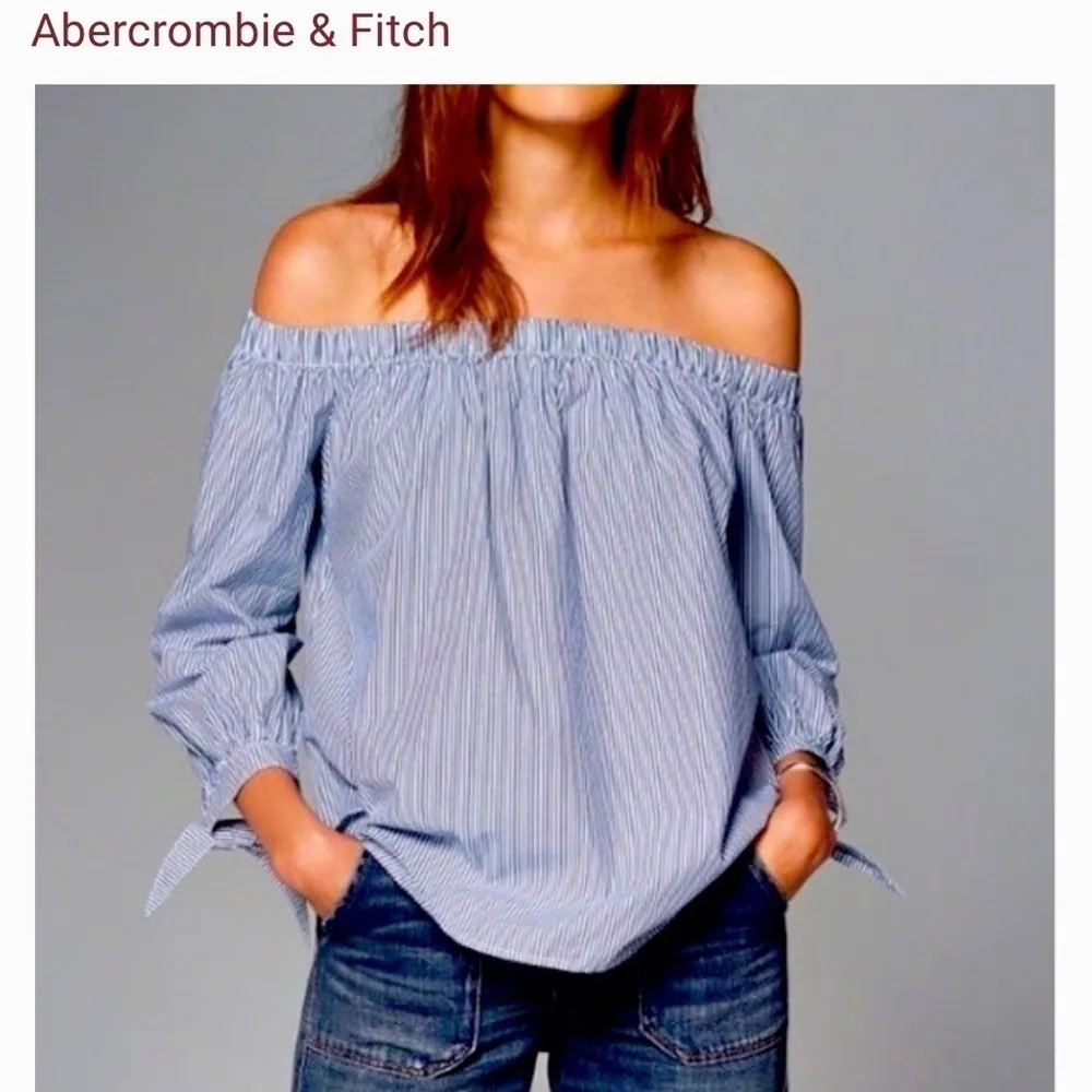 Abercrombie & Fitch Off Shoulder Striped Shirt Size S - Image 3