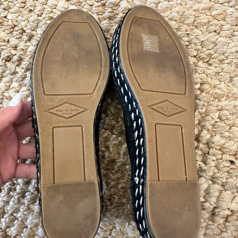 RAG & BONE Black LAMB leather Espadrille Flats with platform - Image 6