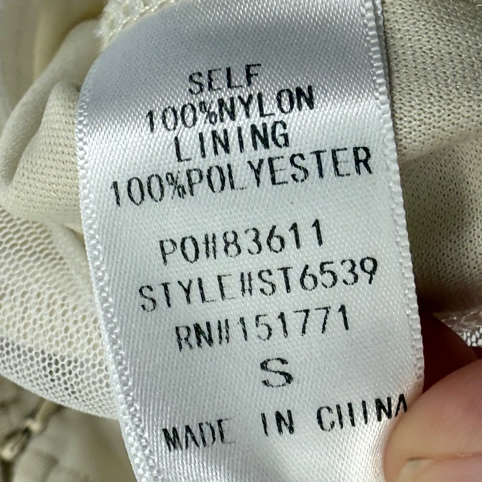 Le Lis Collection Star Bodysuit‎ Beige Gold Adjustable Strap Size S Tan - Image 7