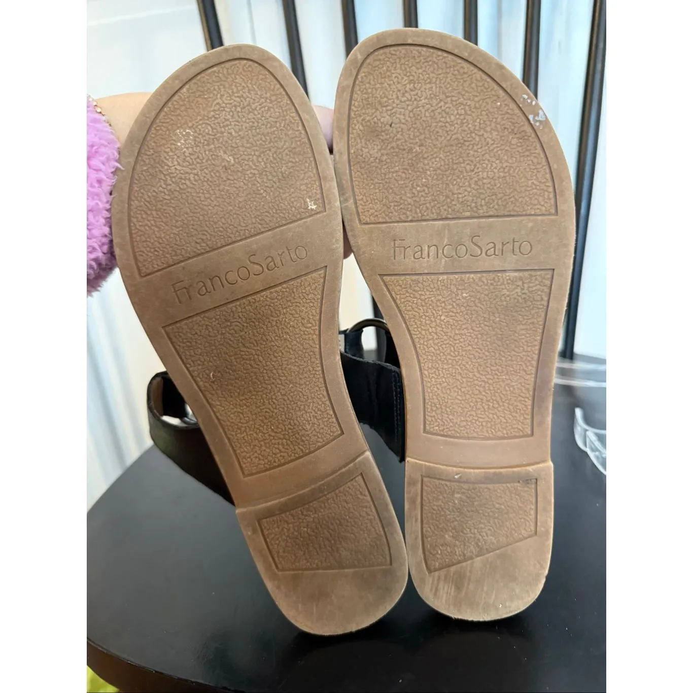 Franco Sarto Katness black double strap sandal size 6 - Image 6