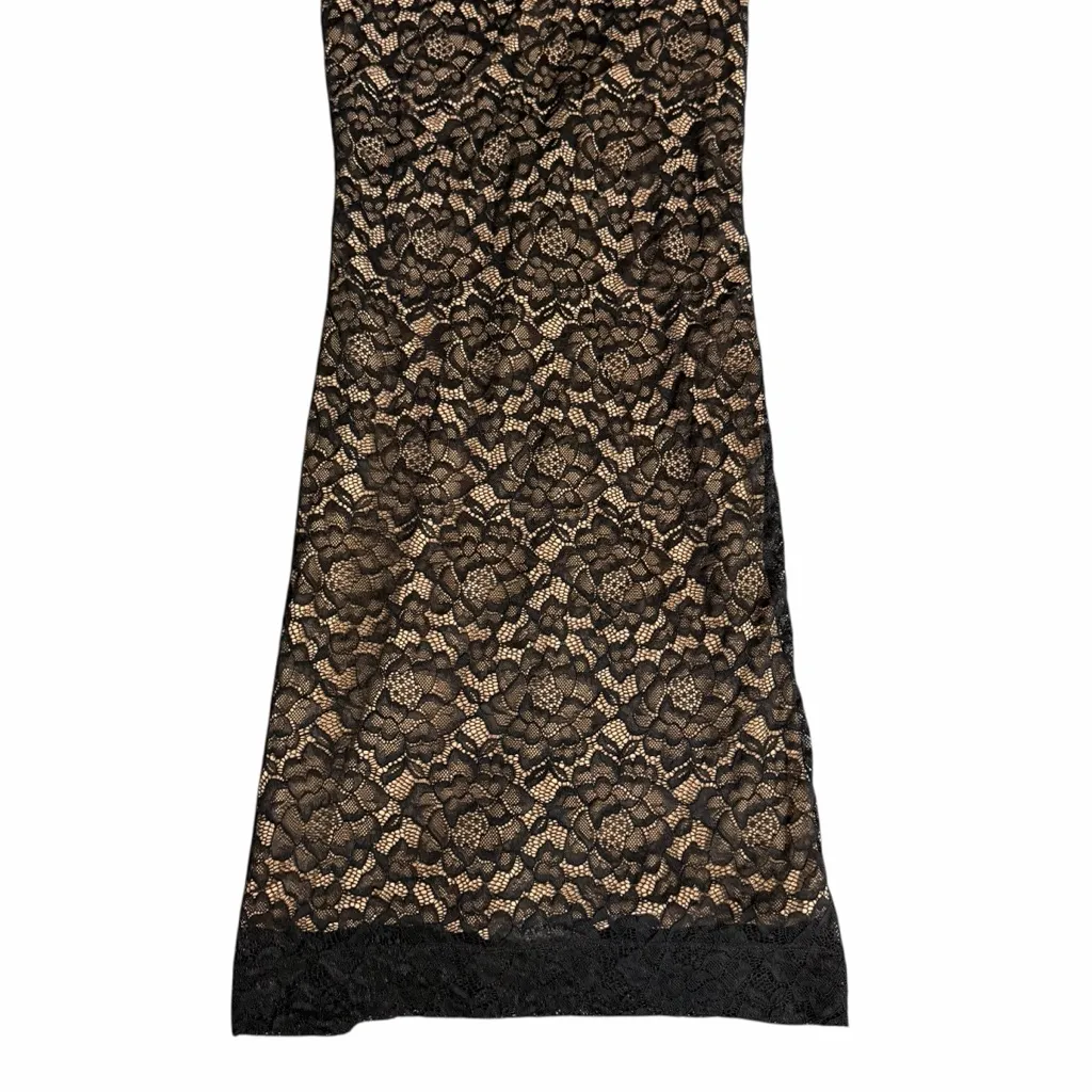 Dress the Population Kendra Black Lace Bodycon Midi Dress Size Medium - Image 4