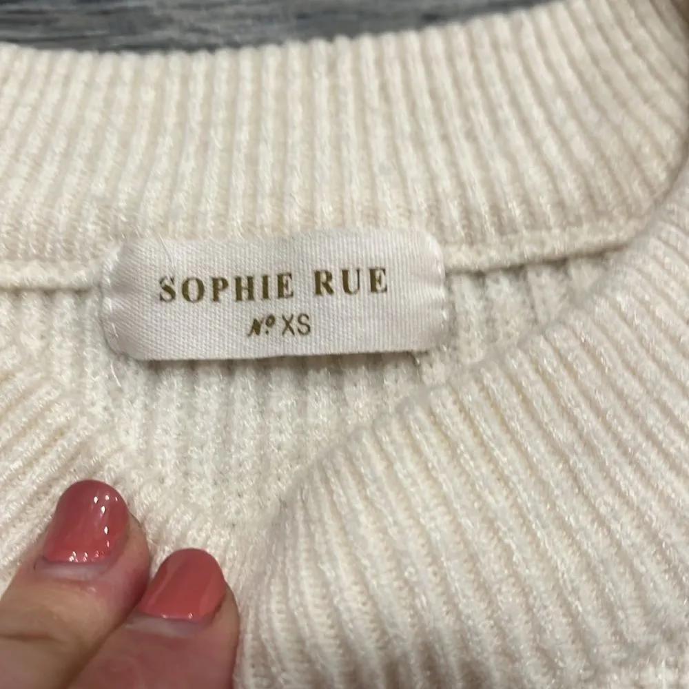 Sophie Rue NWOT color block crew neck Sweater - Black, White, and Red - XS - Image 7