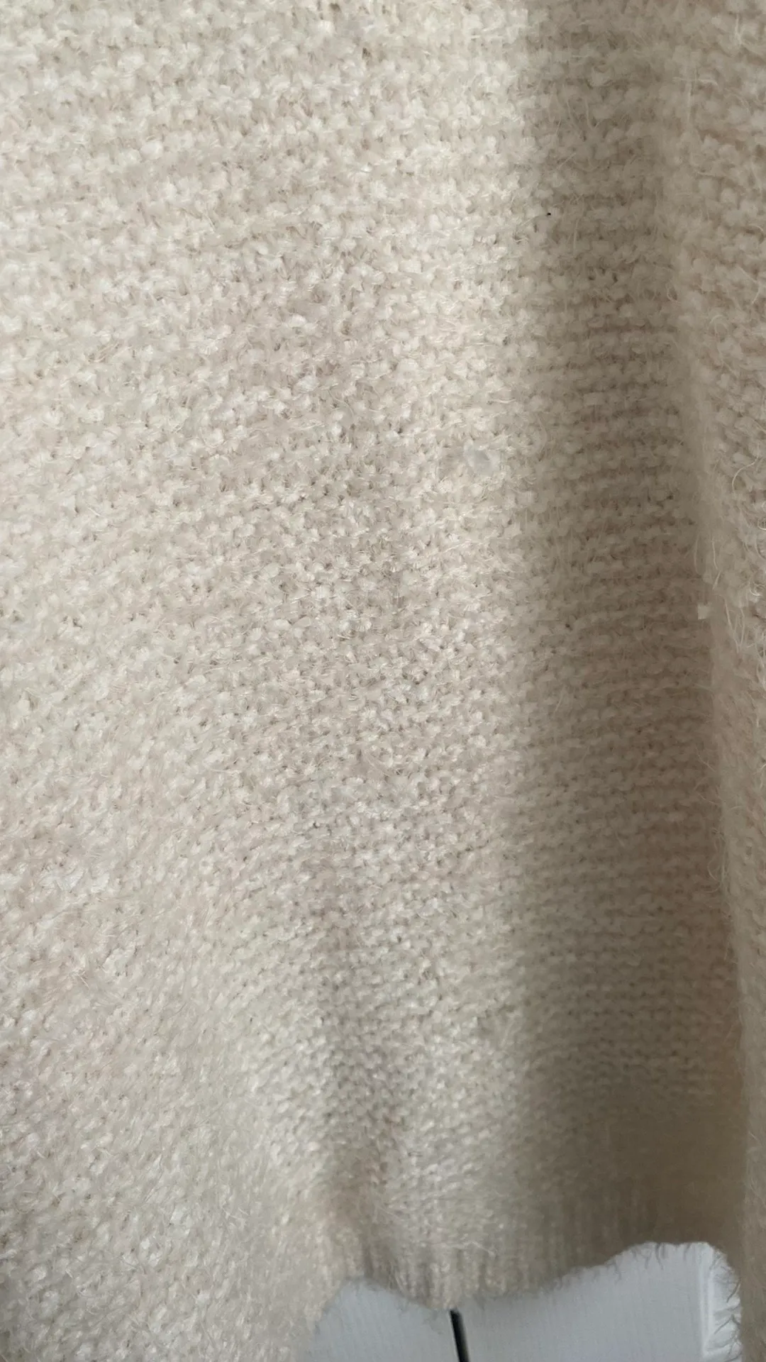 Altar'd State  Mockneck Sweater Cream Cropped Chenille - Image 2