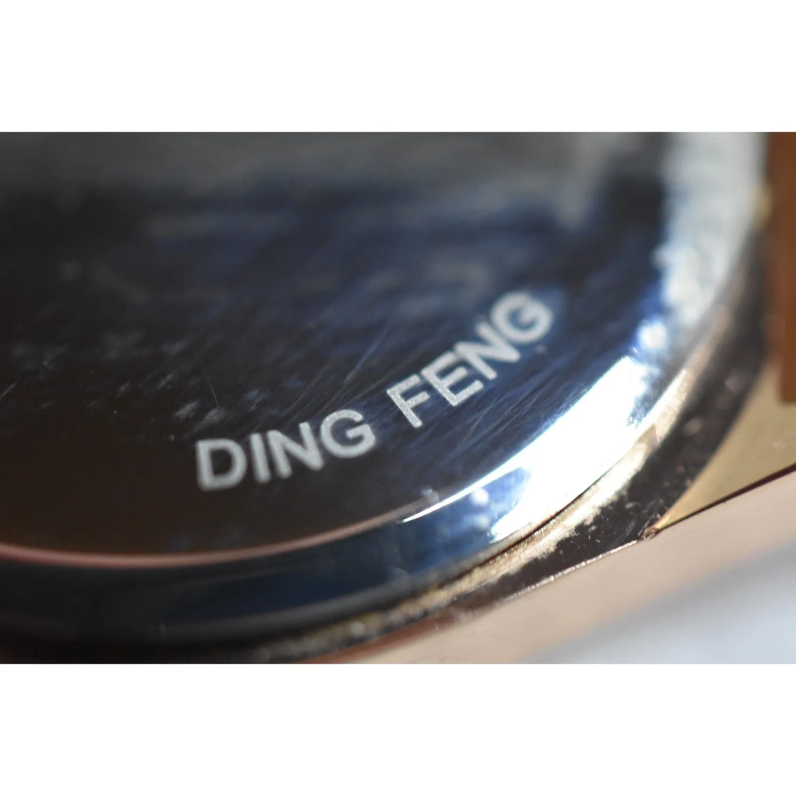 Ding Feng Fashion Rose Gold Tone White Face Pink Silicone Band New Battery Watch - Image 4