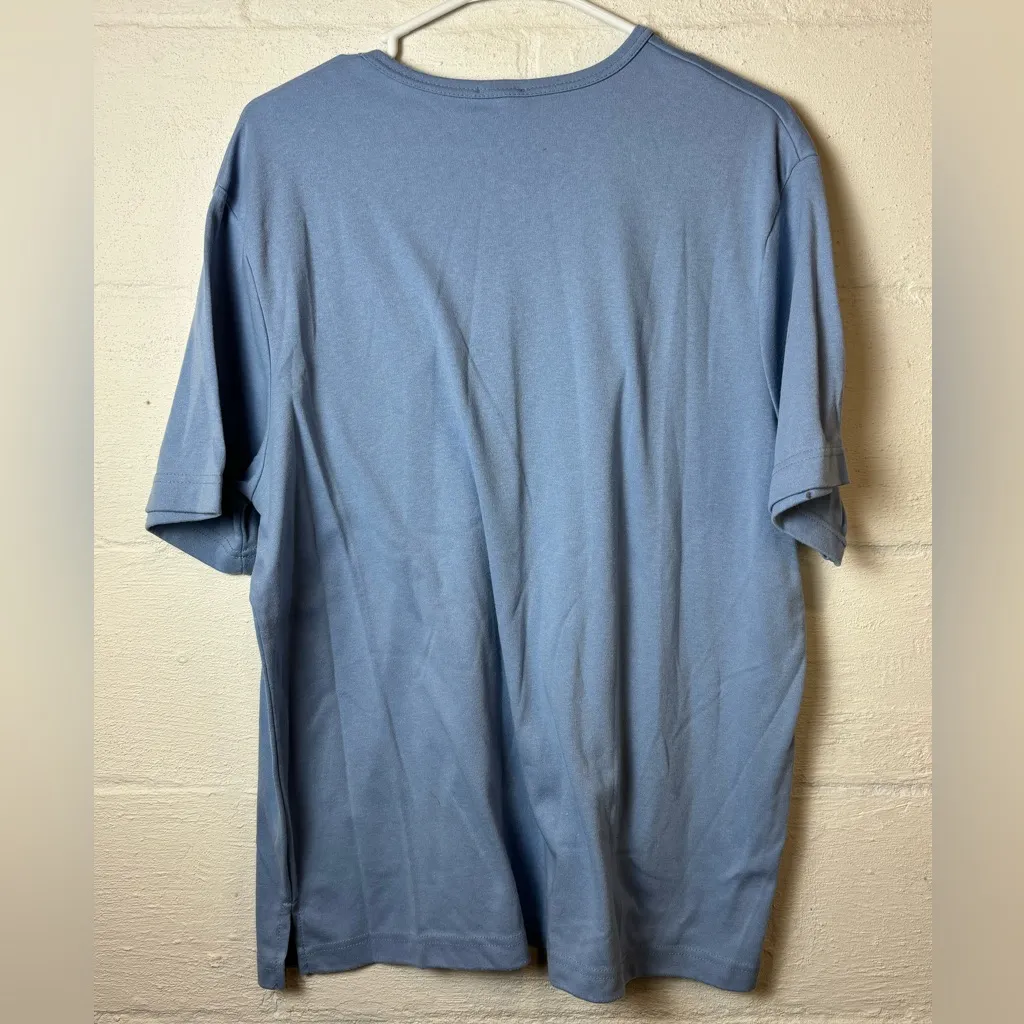 Vintage Bon Worth Woman’s 90’s Puppies Short Sleeve Casual Shirt Size Large Blue - Image 6