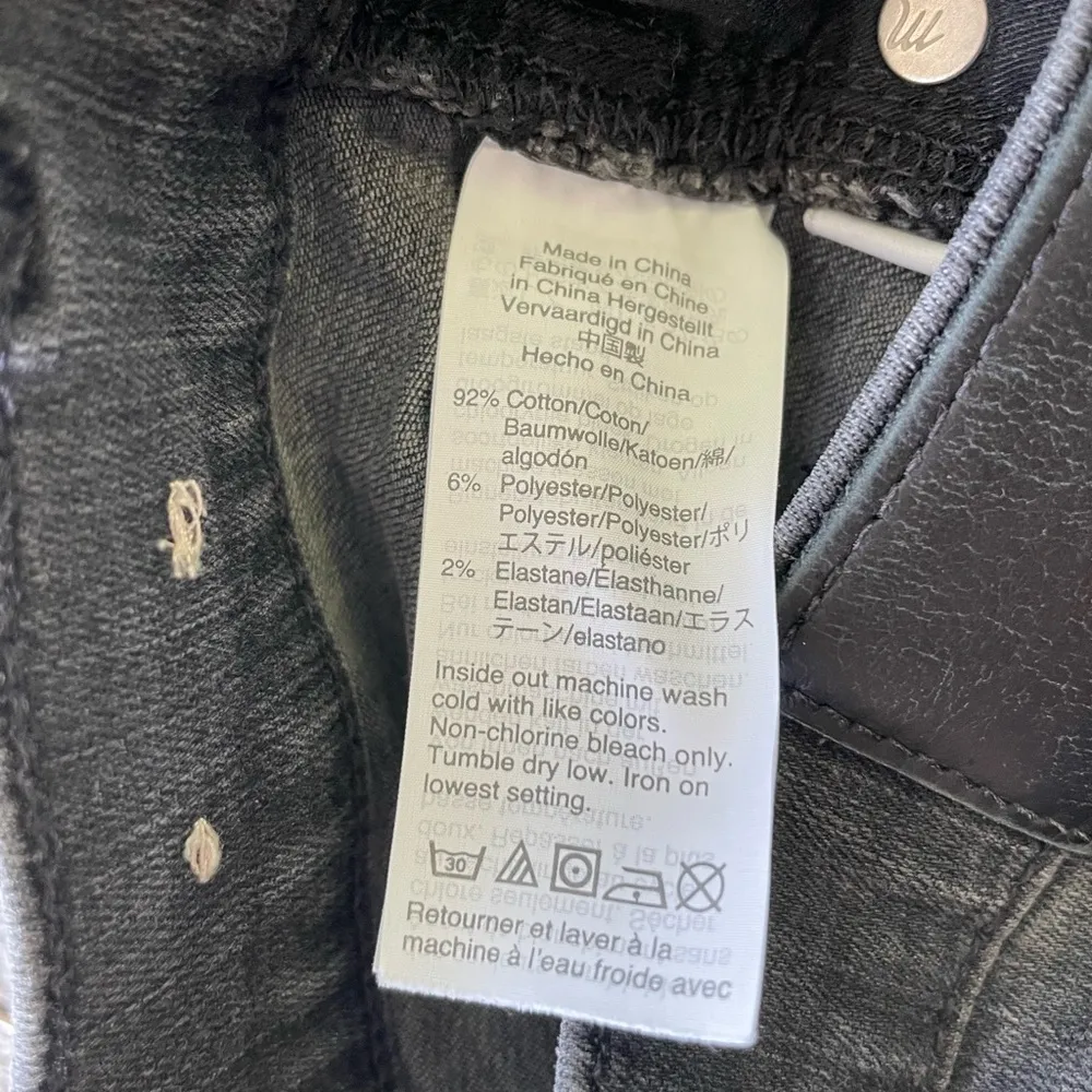 Madewell Washed Black 9” High Rise Skinny Jean in Lunar Wash Size 25 - Image 12