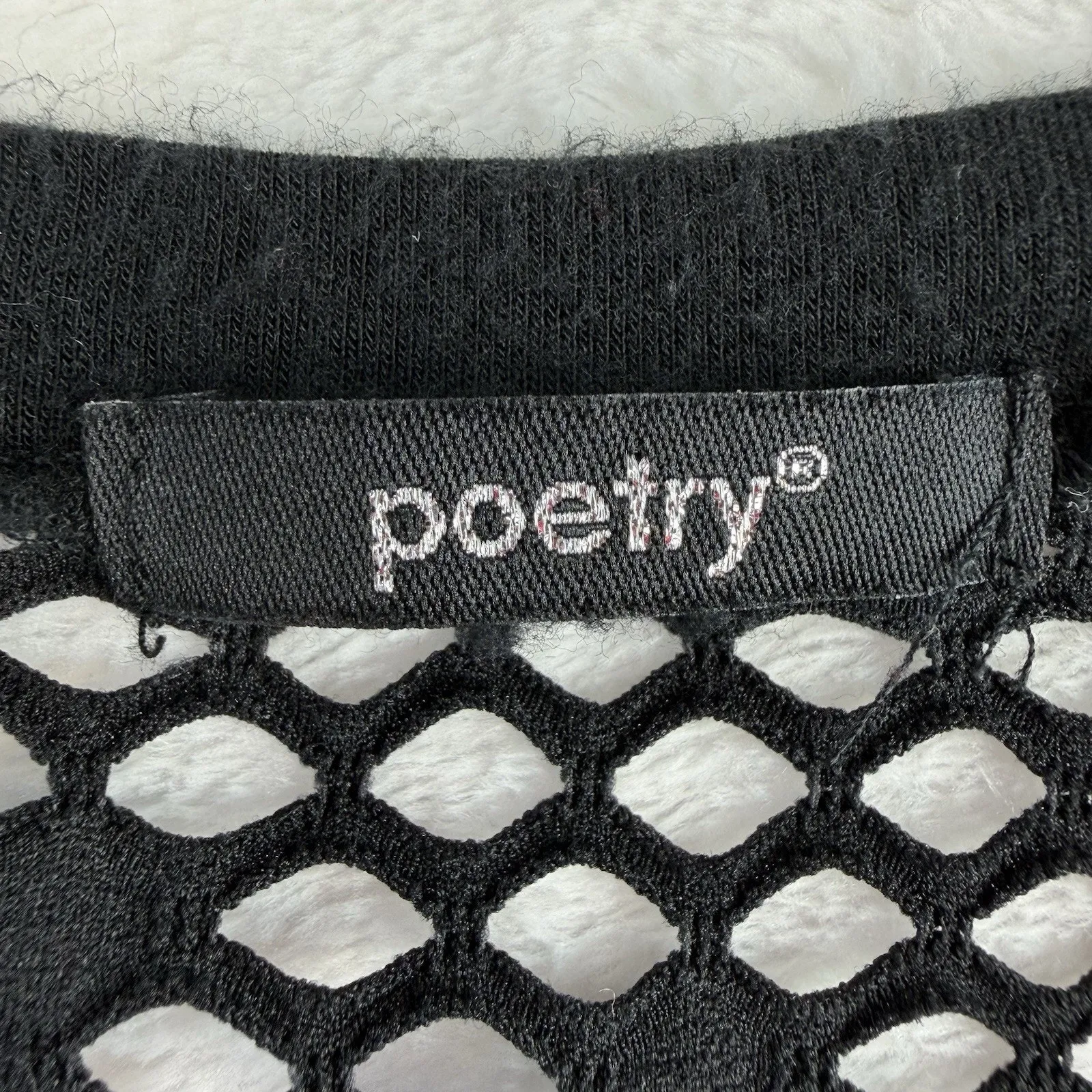 Vintage S Small Y2K Top Whimsigoth Babydoll Sheer Mesh Fairy Grunge Black Punk - Image 4