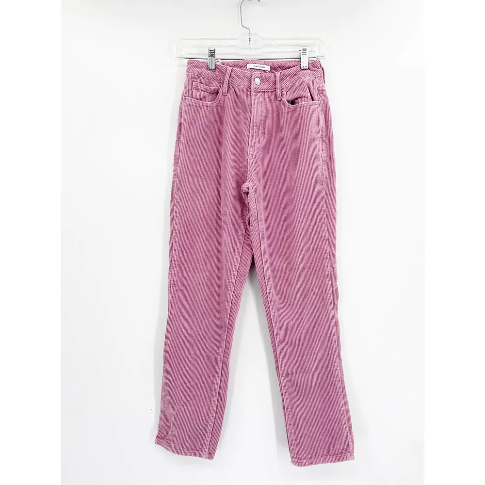 PacSun Mauve Pink Corduroy High Rise Relaxed Taper Mom Jeans Size 25 - Image 2
