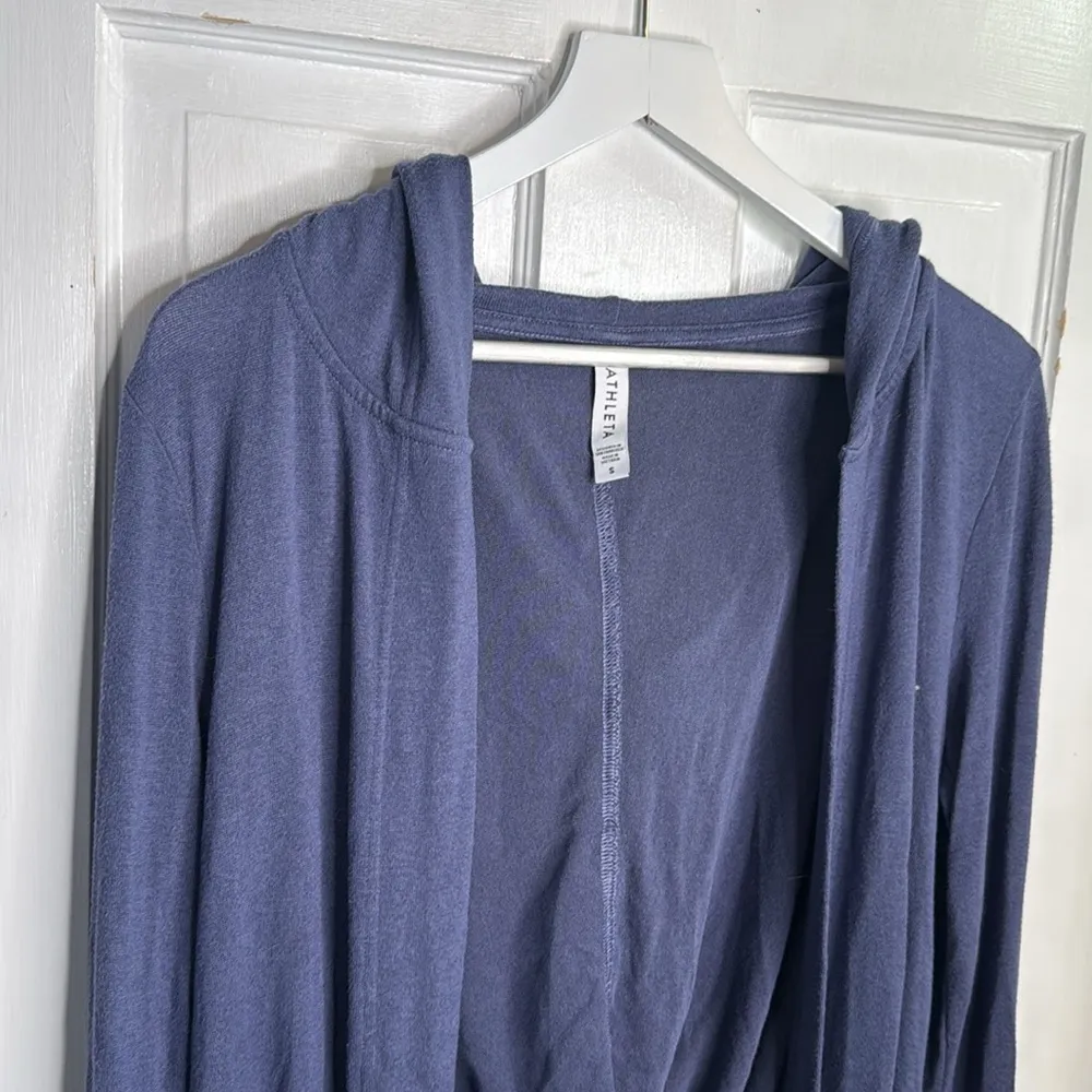 Athleta Harmony Wrap Long Sleeve Hooded Open Front Cardigan Sweater W1097 Sz S - Image 6