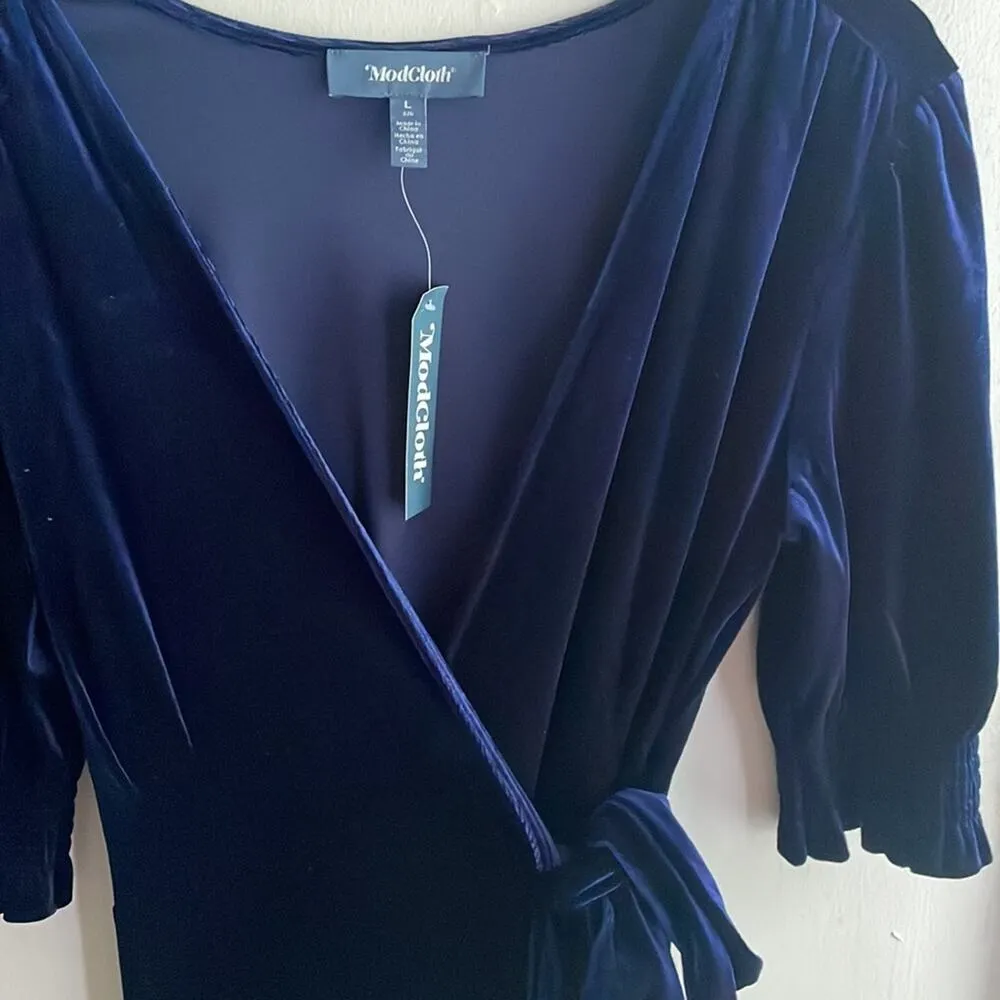 ModCloth Wrapped in Elegance Velvet Mini Dress - Image 8