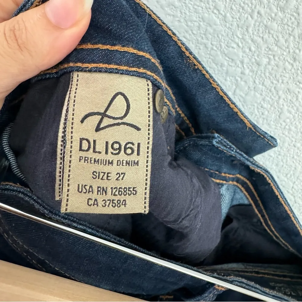 DL1961 Roxy Kick Flare Dark Blue Wash Denim Jean Women’s Size 27 Stretch Midrise - Image 8