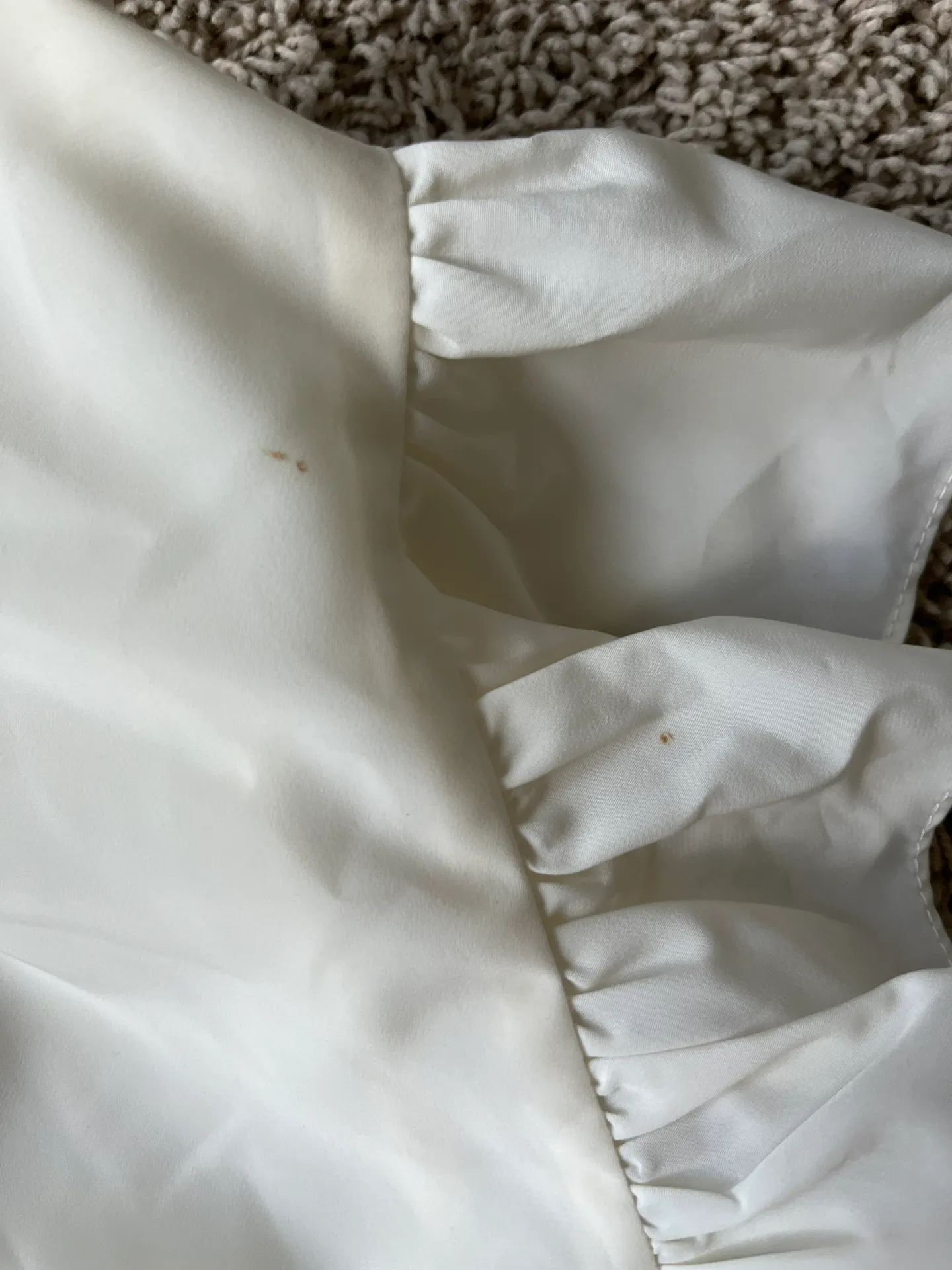 Willa Story Cream Ruffle Top Tan Size M - Image 5