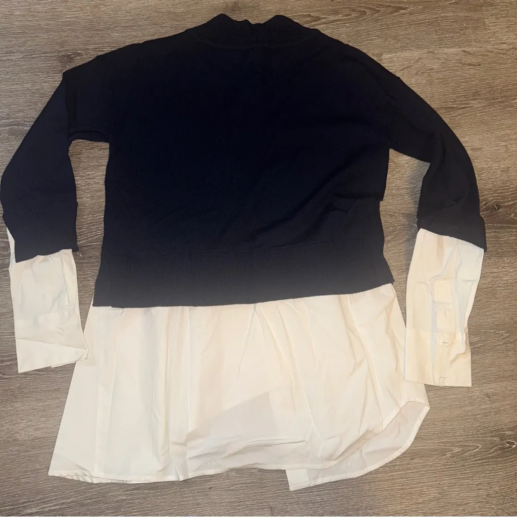 VERONICA BEARD BERI MIXED MEDIA PULLOVER SWEATER - Image 9