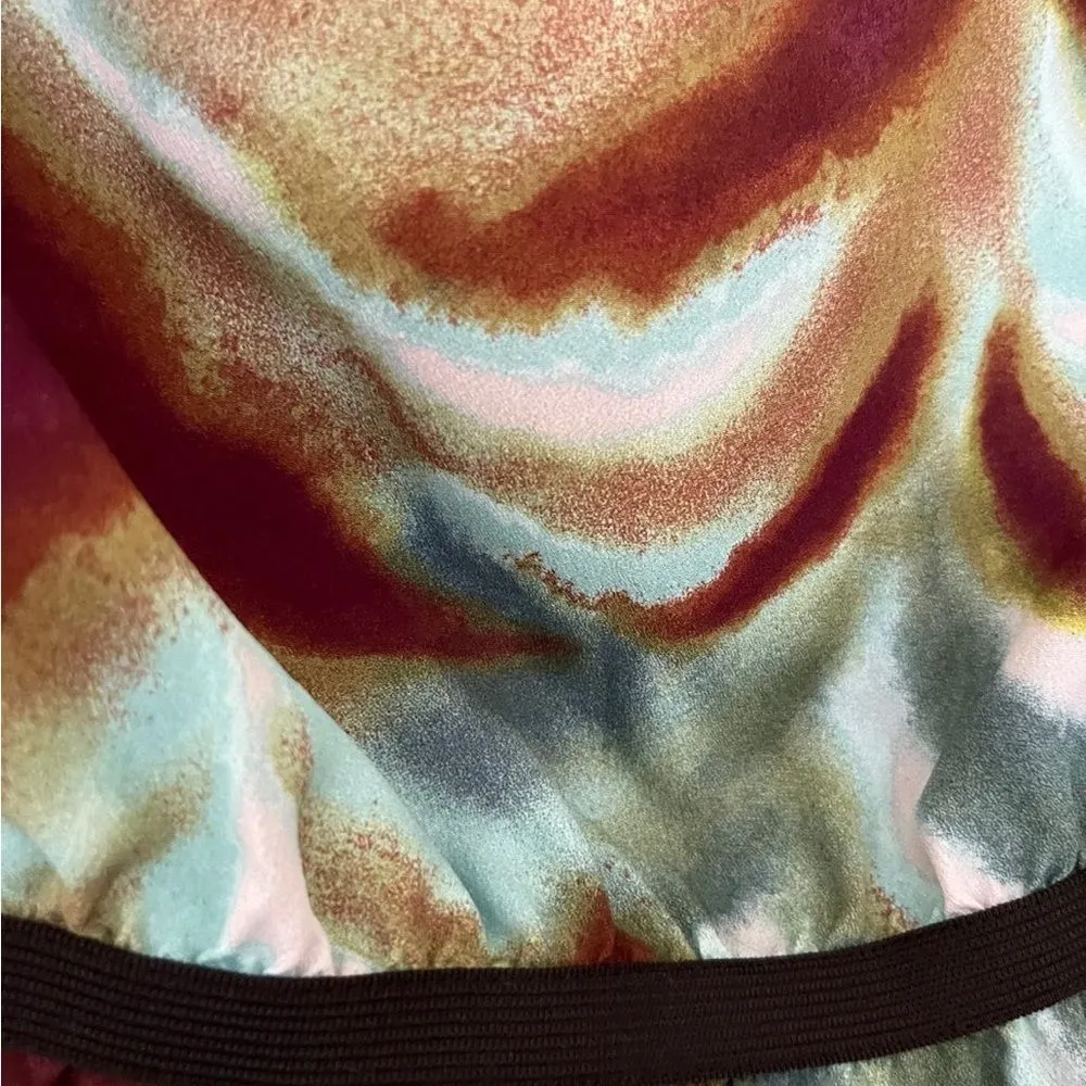 2 PC LOFT BUNDLE MINI DRESS blue brown 2P WOOL BLEND CARDIGAN XS - Image 9