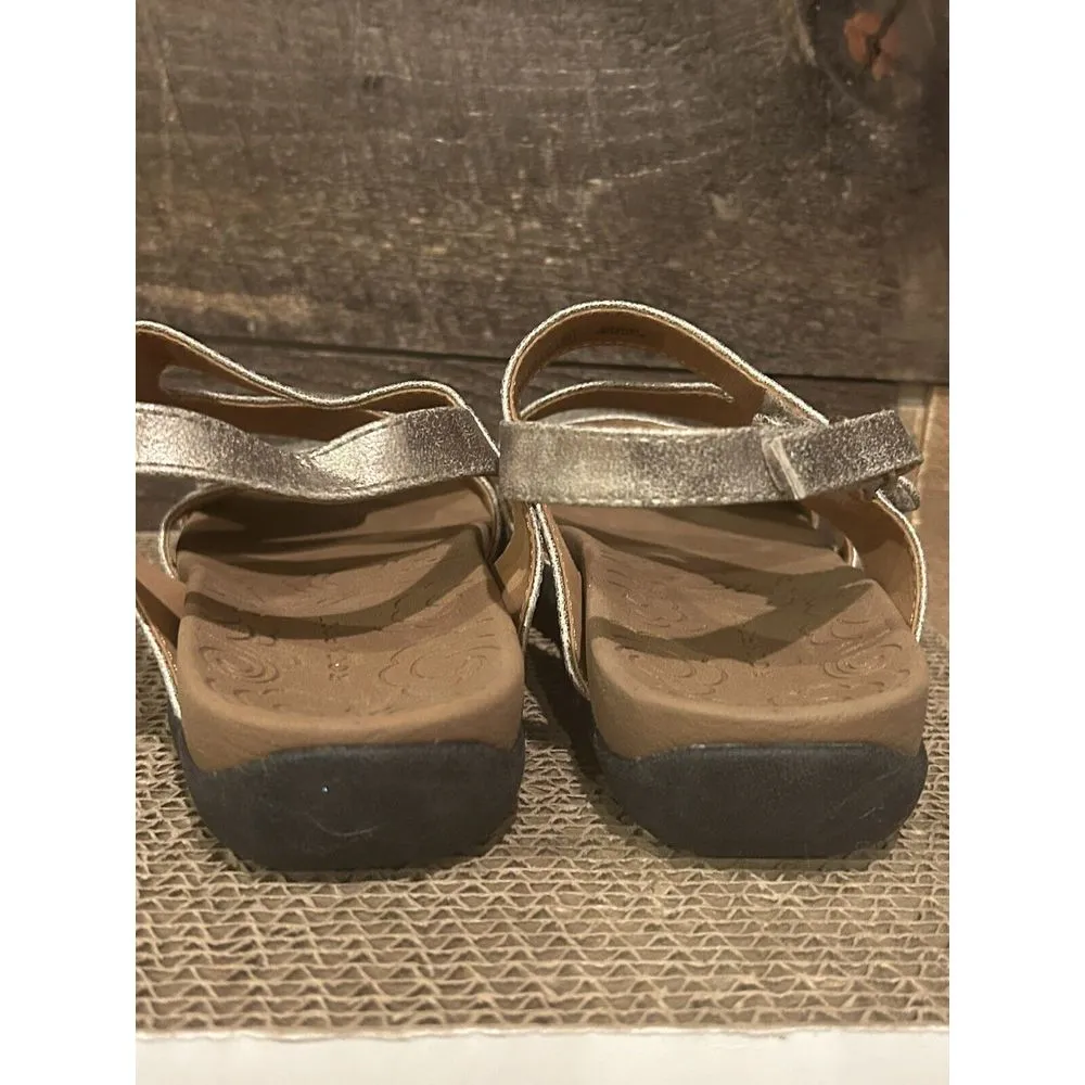 Rockport Women Ridge Asymetrical Sandals Metallic‎ Gold Size 6 - Image 5