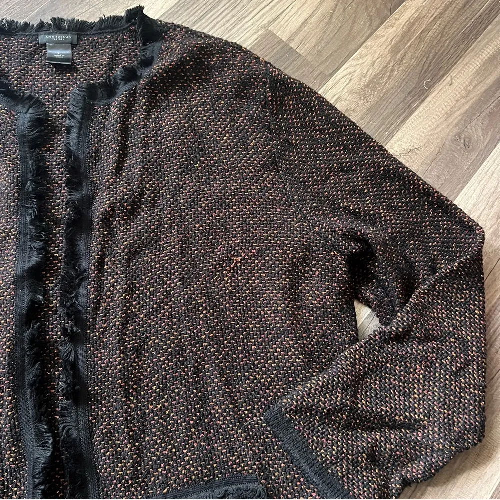 Ann Taylor Women's Cardigan XL Frill Hem Sweater Factory - Image 5