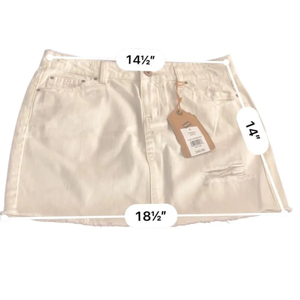 True Craft Denim White Skirt size 5 - Image 6