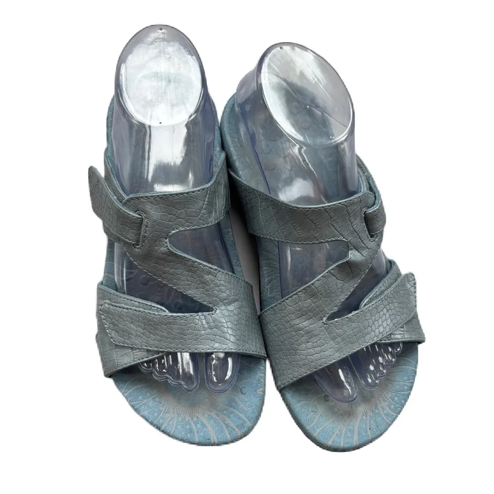 Vionic Blue Lauren Open Toe Slide Sandals‎ Size 7 Two Strap Orthaheel Comfort - Image 6