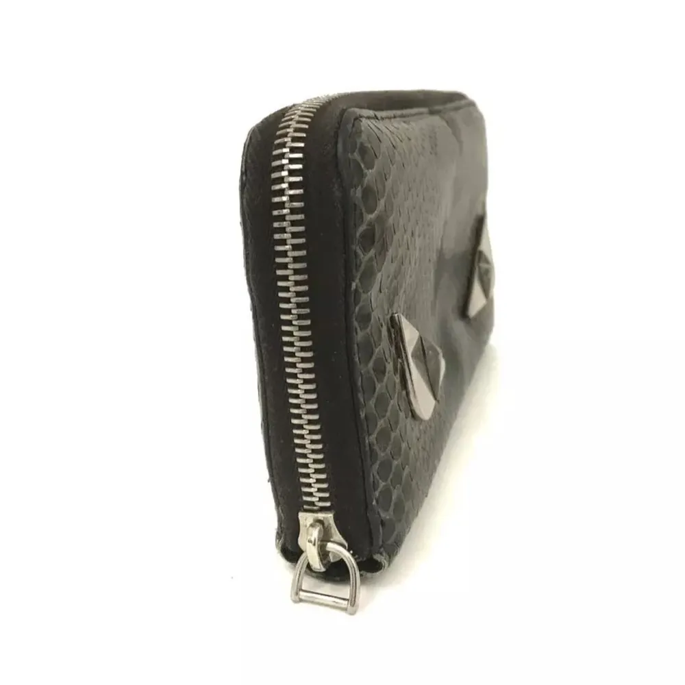 Fendi Black and Silver Monster Snake Wallet - Image 2