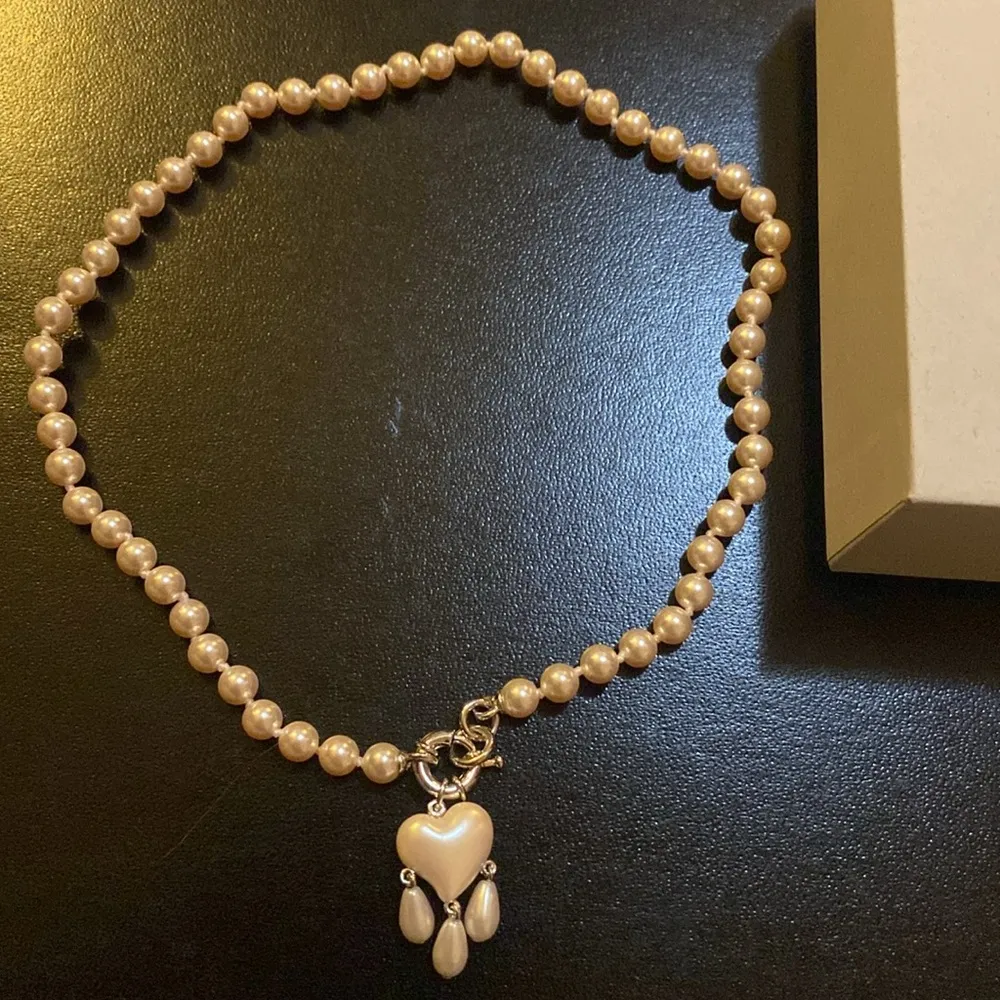 Sheryl Faux-pearl and Brass Necklace - Image 8