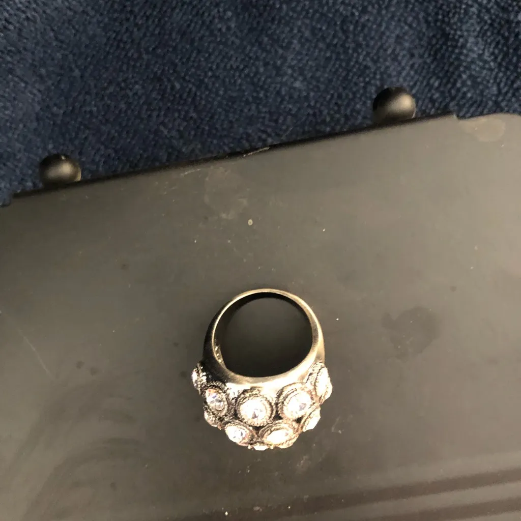 Premier jewelry silver ring with large stones. Size 9 - Image 4