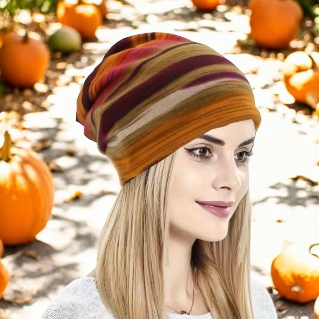 1 pc Women's Stripe Brimless Cap - Image 5