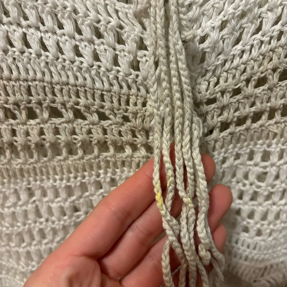 Y2K Knit Tan & White Sweater - Image 6