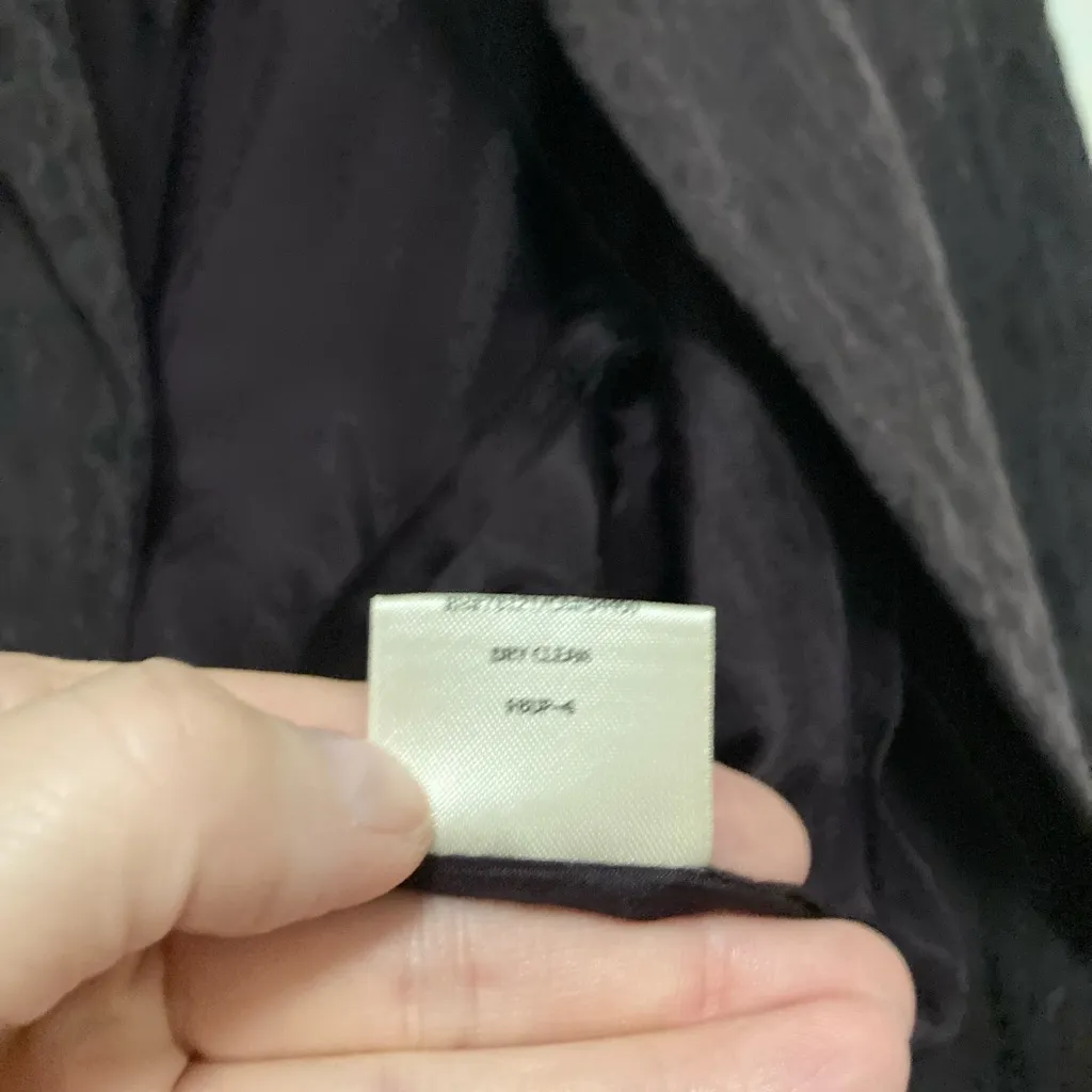 Eileen Fisher Women's Petite Purple 100% Silk Textured Cropped Blazer - Image 4