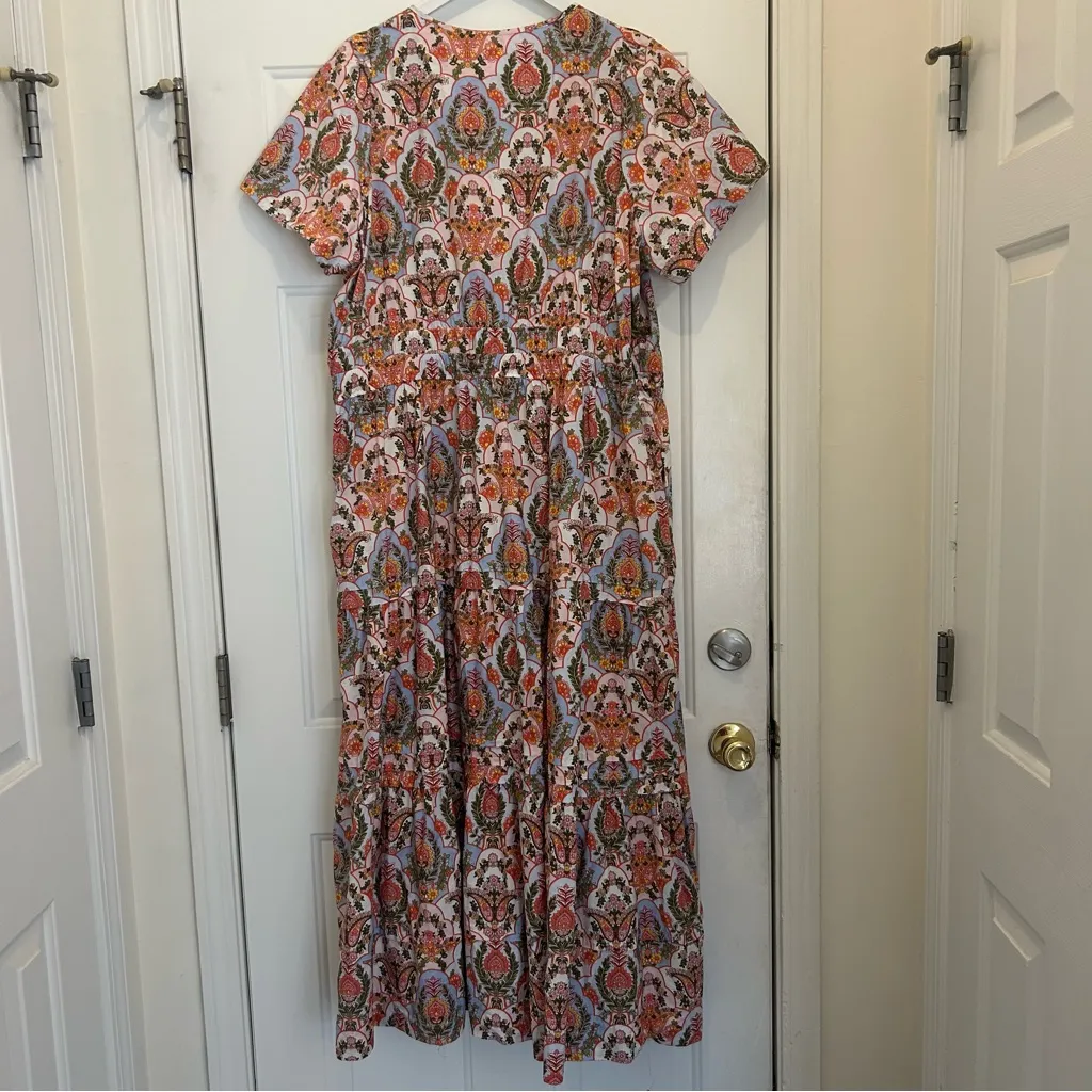 Anthropologie Somerset Floral Paisley Maxi Dress size 2x - Image 8