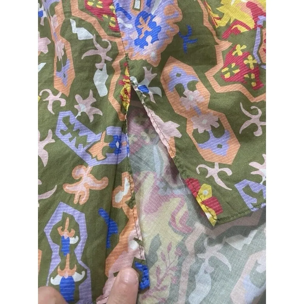 Zara Womens Size Small Long Sleeve Colorful Embroidered Tunic Shirt Peasant Boho - Image 10