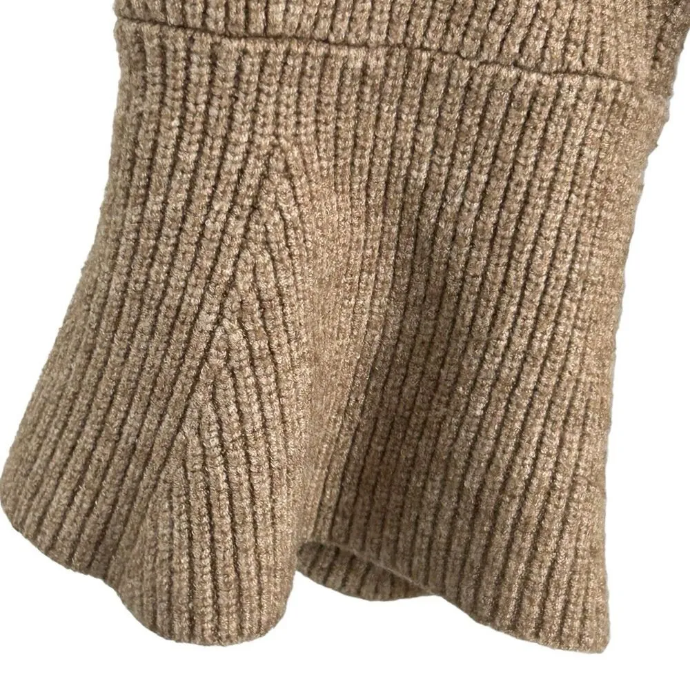 H by Halston Open Front Cardigan with Bell Sleeves Tan Size XLarge - Image 3