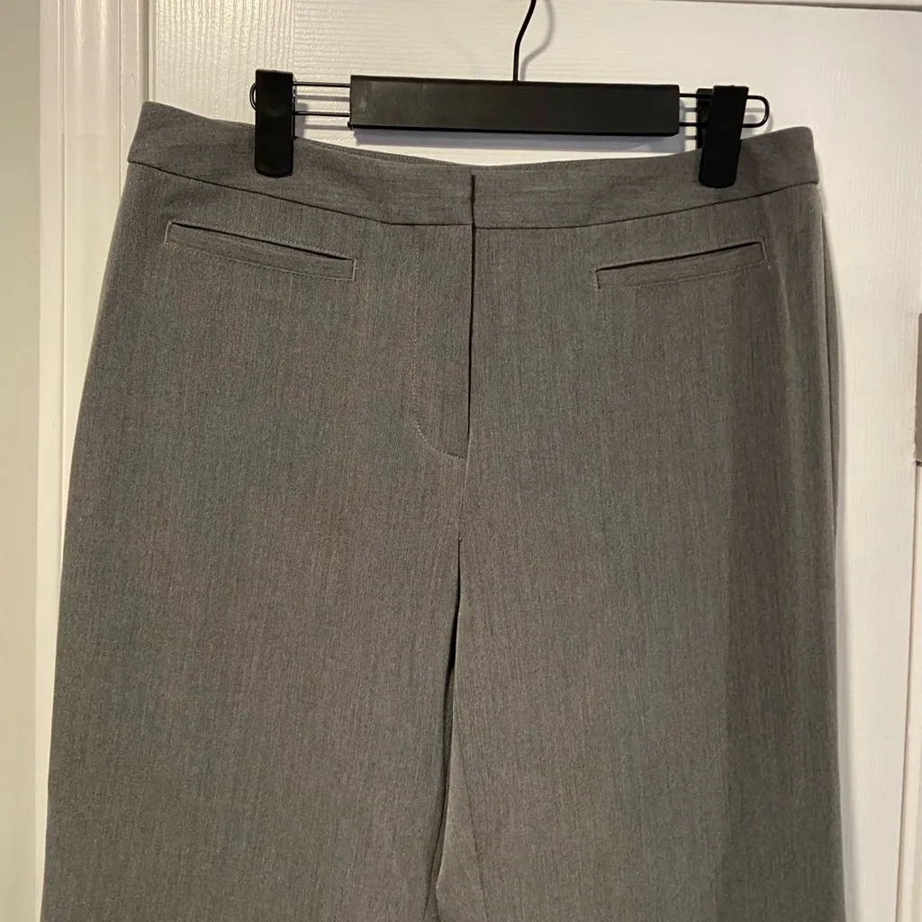 Liz Claiborne Size 8 Gray Audra Trouser Straight Leg Stretch Career Pants - Image 2