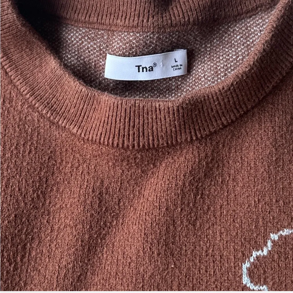 Aritzia TNA brown elephant sweater Size L - Image 3
