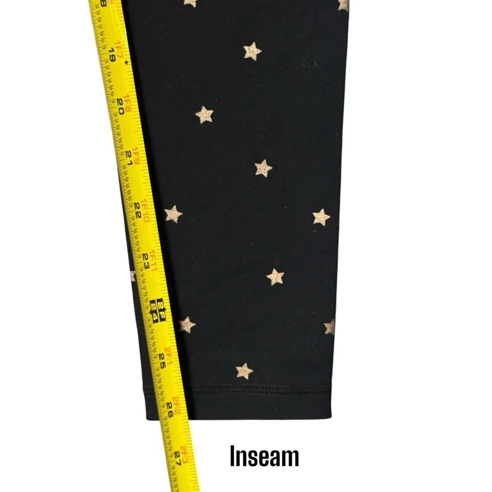 Spiritual Gangster Black and Gold Novelty Star Print Leggings Women’s‎ Size M - Image 7