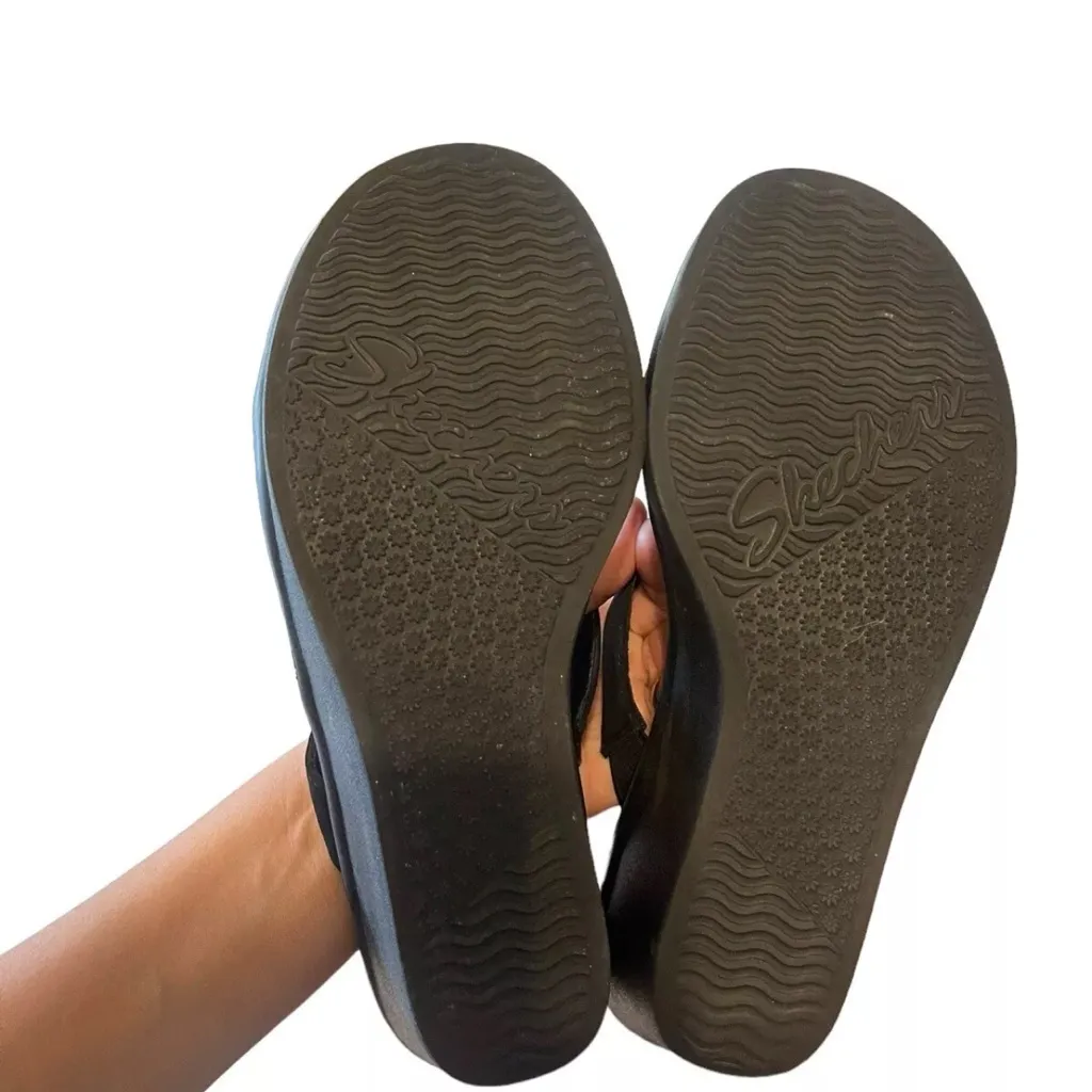 Skecher Luxe Foam Women’s Sandals Size 10 Black - Image 11