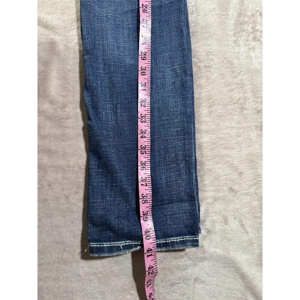 Silver Aiko Women's Straight Low Rise Blue Denim Distressed Size 29 - Image 9