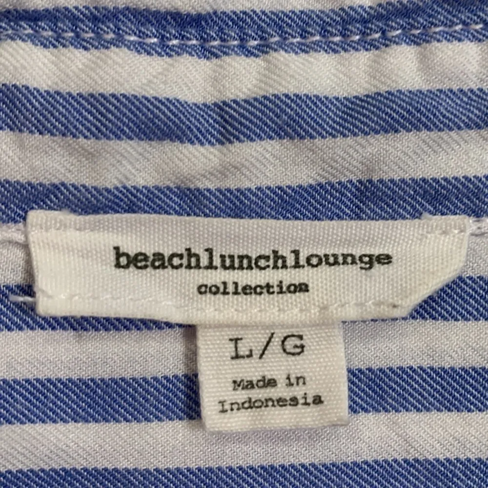 Beach Lunch Lounge ‘Spencer’ striped short sleeve camp shirt M - Image 6