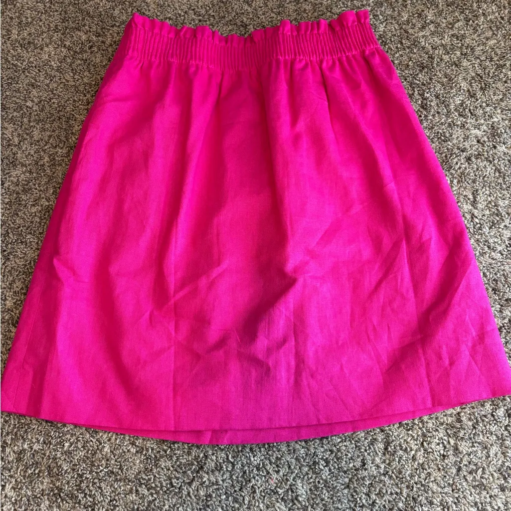 NWT J. Crew Lined Linen Blend Pink Skirt - Image 4