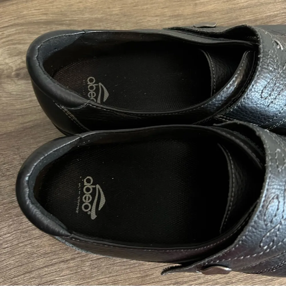 Abeo Aster Black Leather Casual Shoes Women’s Size 9.5 Customized Orthotics 24/7 - Image 5