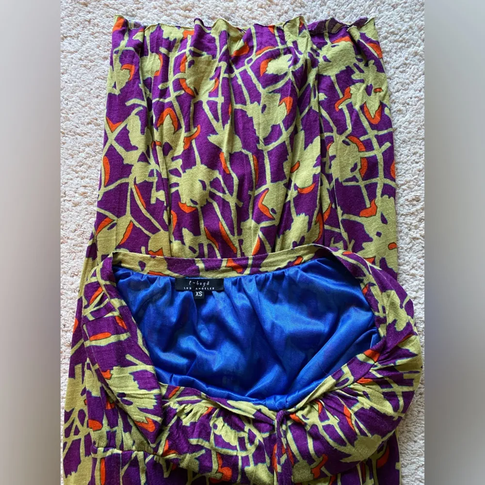 T-Bags floral halter tie maxi dress. Size XS - Image 8