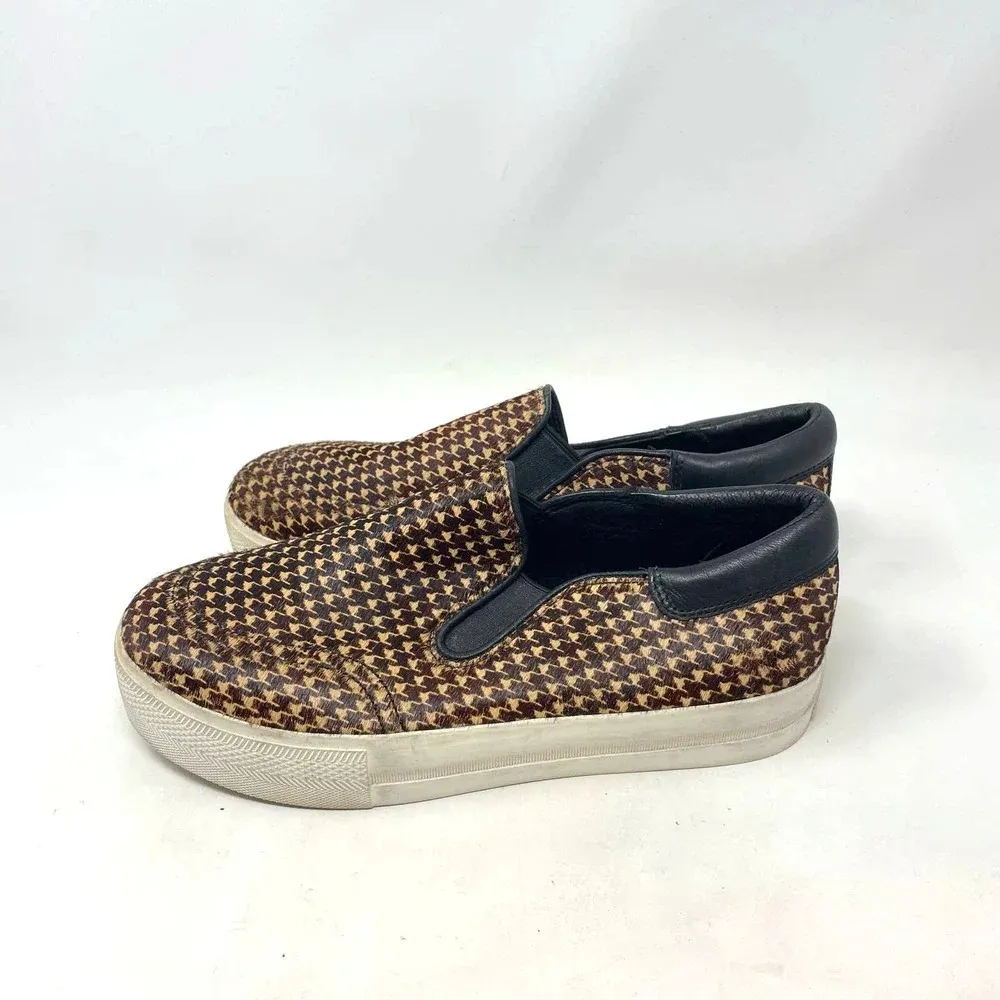 ASH Jam Houndstooth Check Pony Hair Platform Sneaker Size 41‎ / US 10 - Image 5