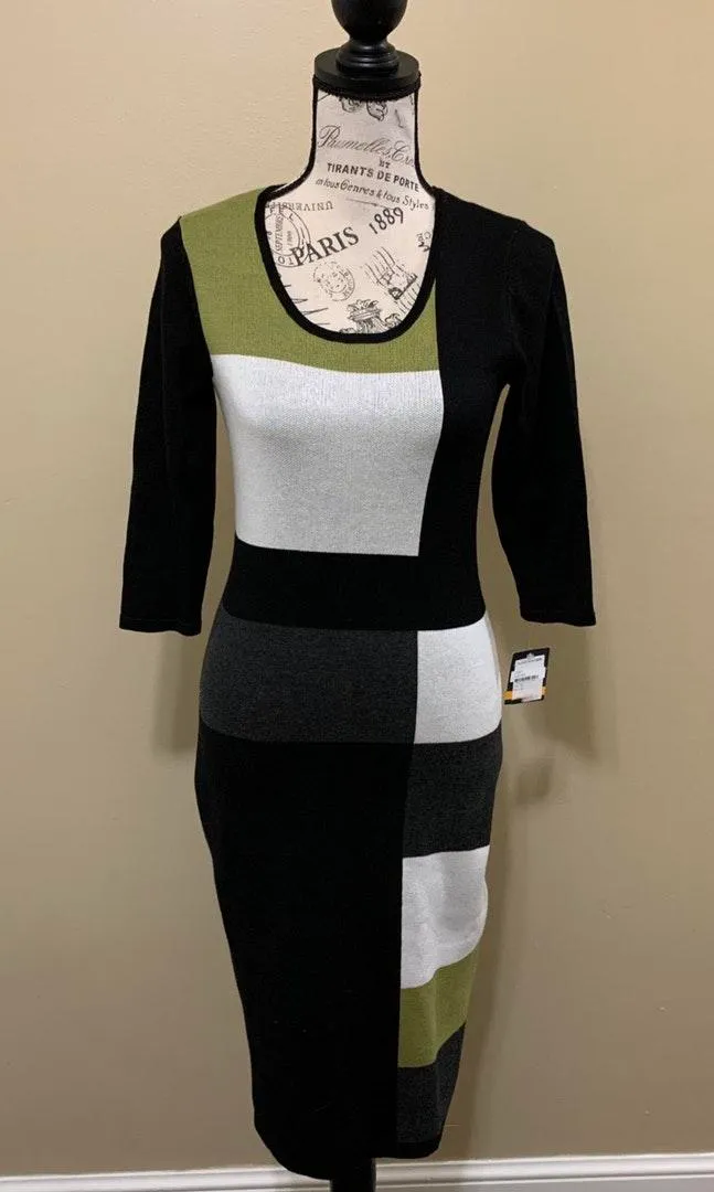 Gabby Skye Colorblock Sweater Dress - Image 3