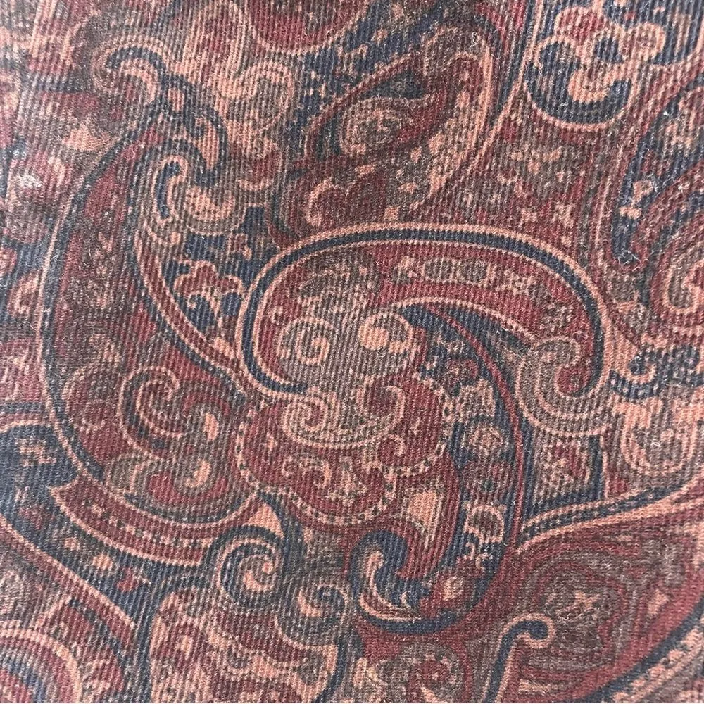 Joe’s Jeans The Skinny Jean Corduroy Pants in Fall Paisley Port Burgundy Size 27 - Image 9