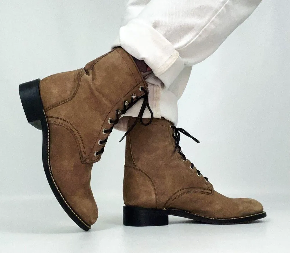 Vintage Justin Genuine Suede Lace - Image 2