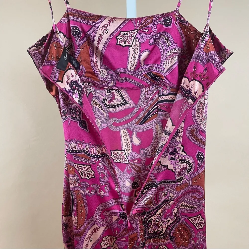 Arden B. Silk Blend Medium Sex In The City Style Slip Dress Paisley Boho - Image 6
