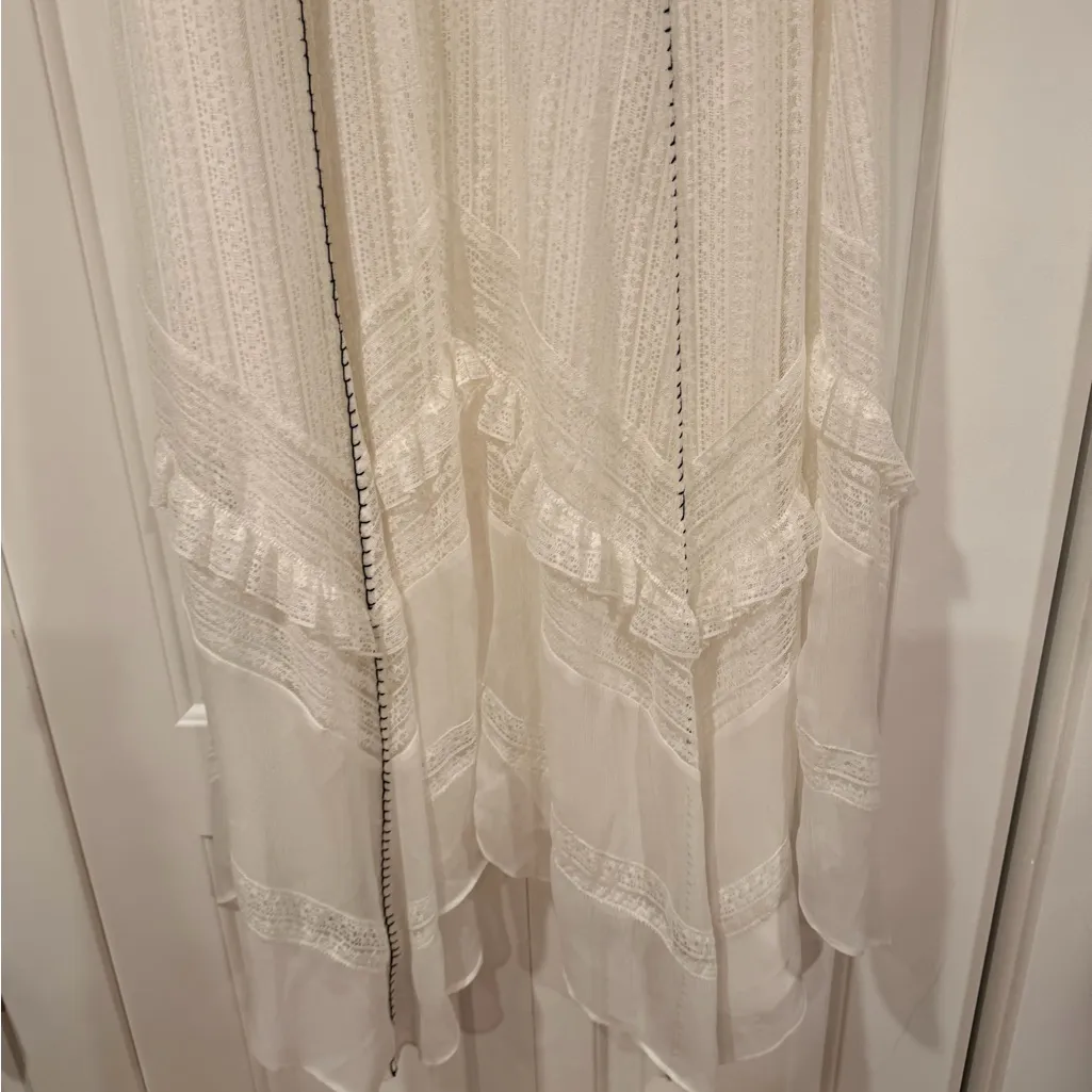 Soft Surroundings‎ White Lace Dress irregular hem medium - Image 4