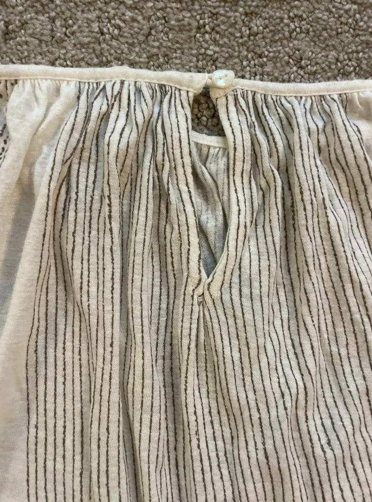 Free People Indigo Dreams Embroidered Tunic in Ecru XS - Image 10