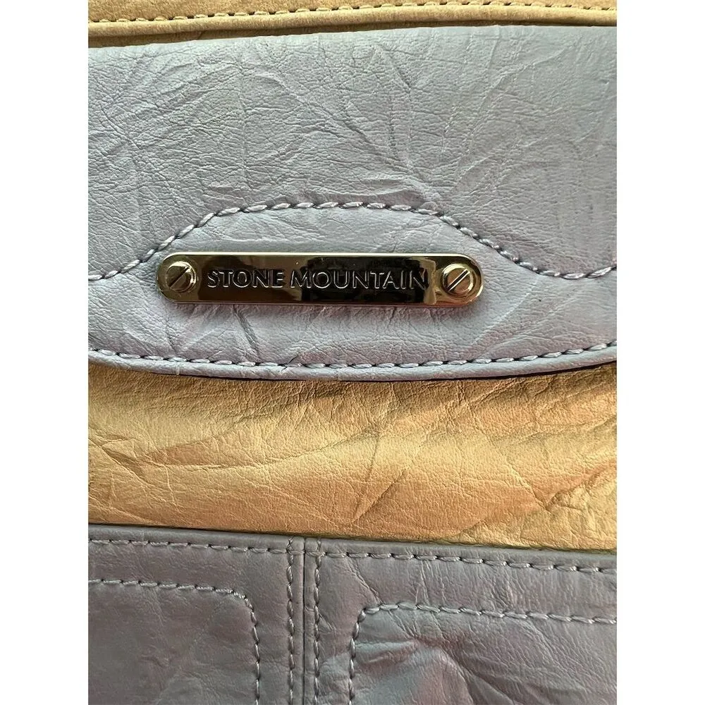 Stone Mountain Women's Leather Crossbody Bag Beige & Lavender - Image 10