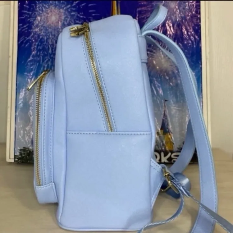 Disney Aristocats Marie floral embroidered periwinkle Loungefly & ears SET - Image 5