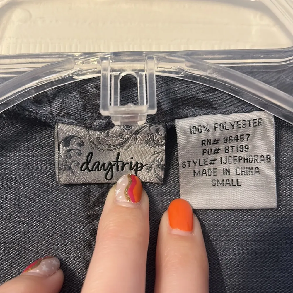 Daytrip Dark Grey Open Front Cardigan Small - Image 2